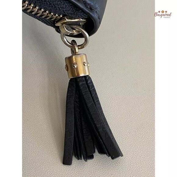 Authentic GUCCI Black Leather Soho Interlocking G Medium Zip Around Wallet - Picture 5 of 14